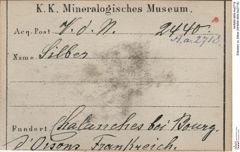 Etiketten zu Silber (NHMW-MIN-Aa2718)